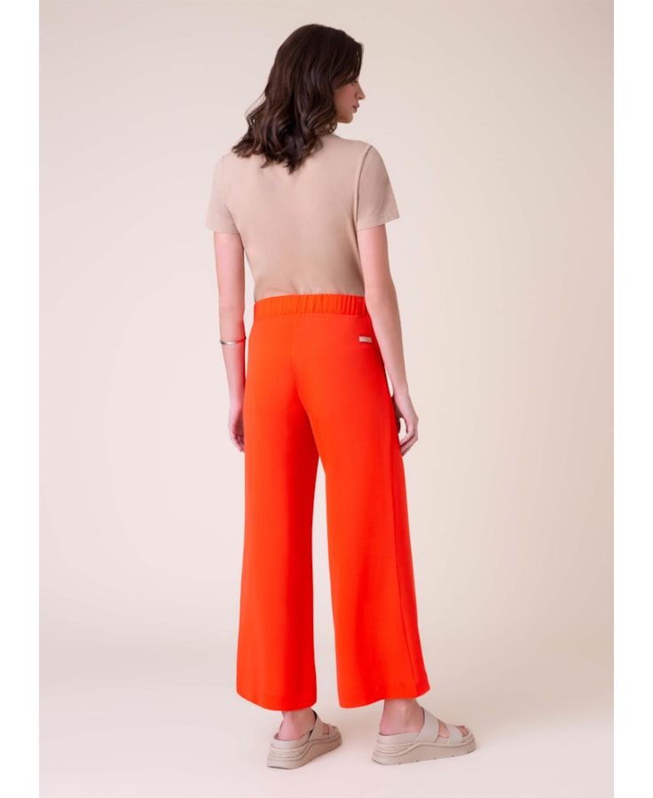 Calça Pantalona Crepe Laranja