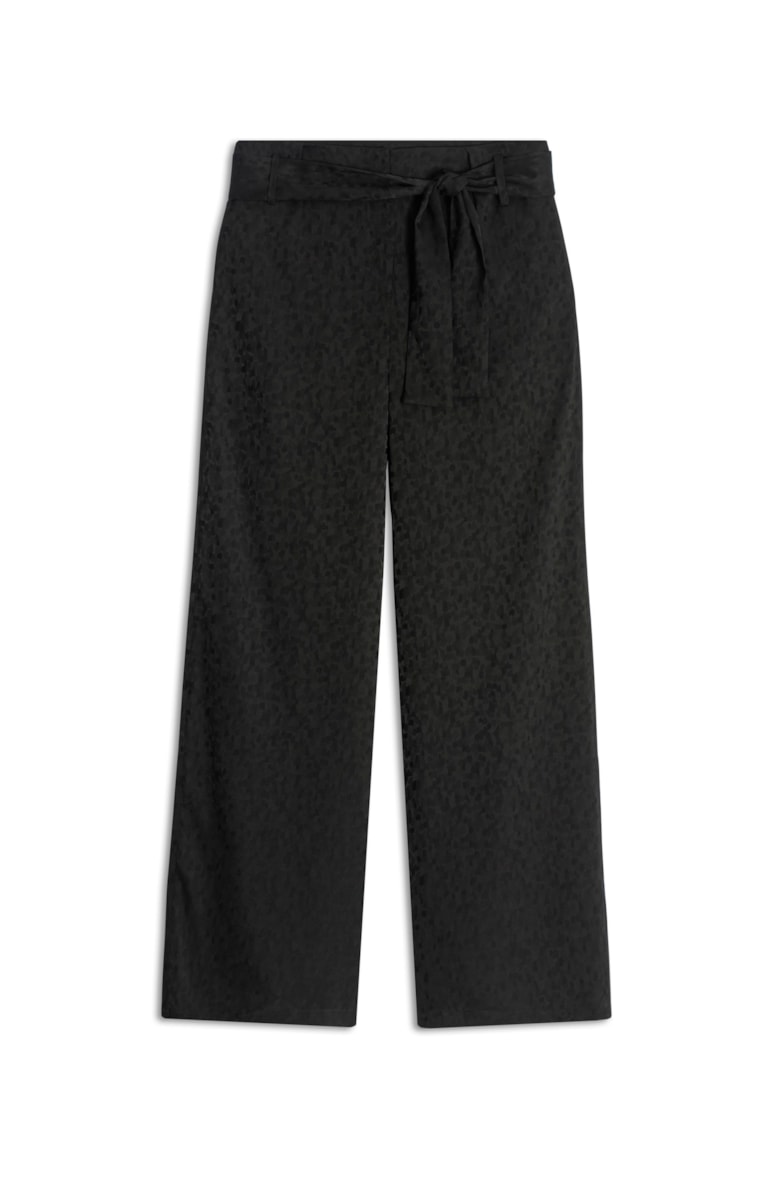 Calça Pantalona Laço Cós Preto