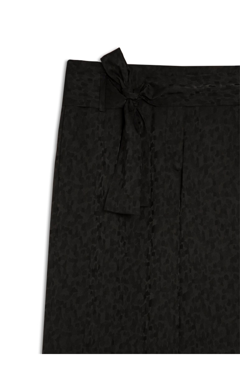 Calça Pantalona Laço Cós Preto
