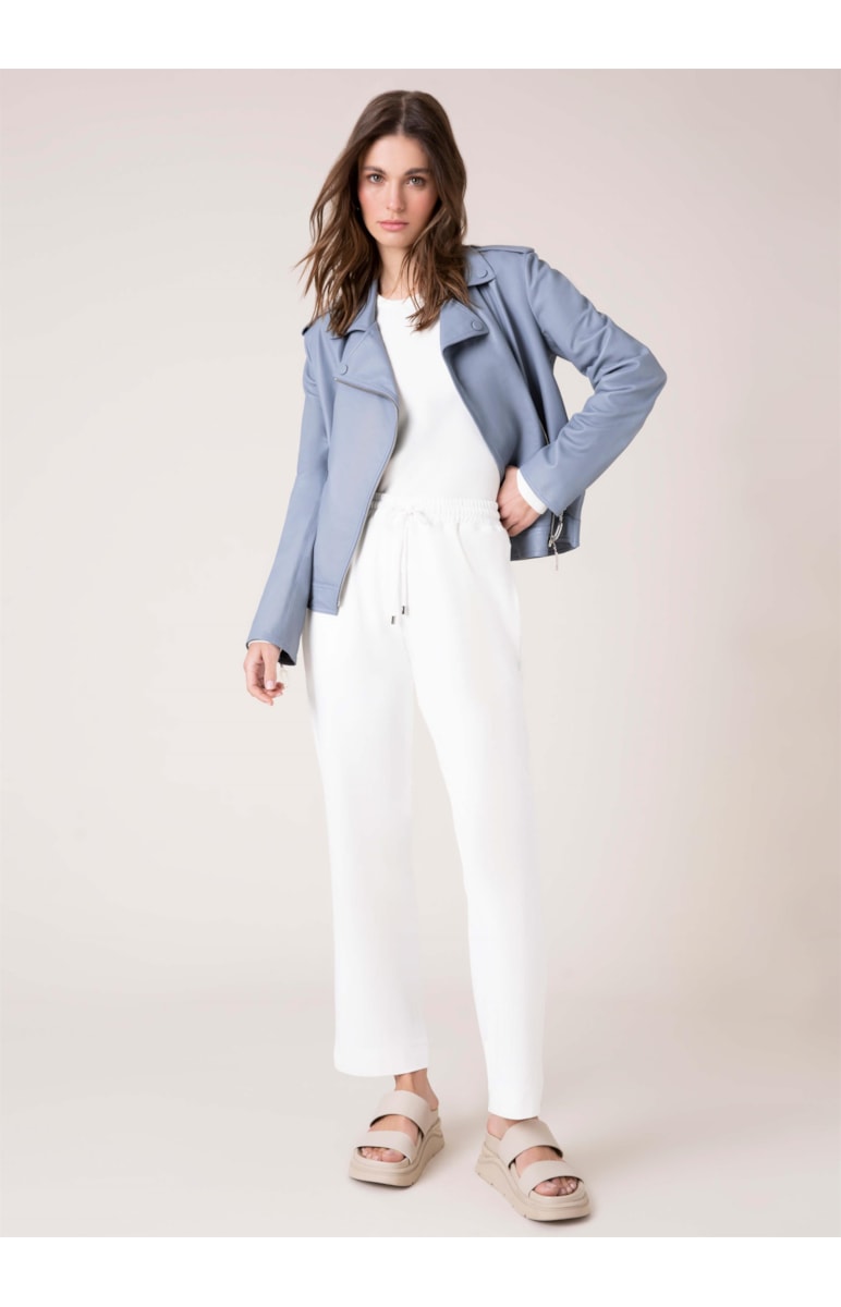 Calça Pantalona Moletinho Off White