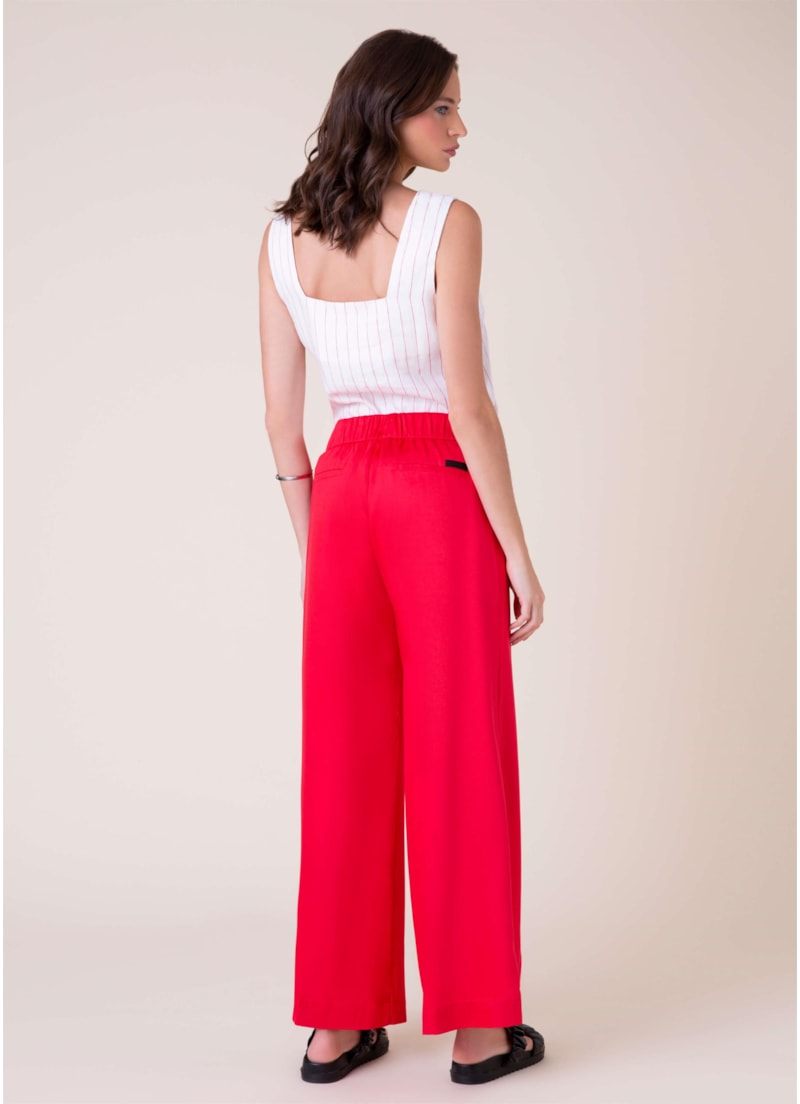 Calça Pantalona Vermelho