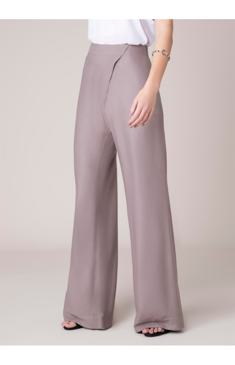 Calca Pantalona Viscose Transpassada Mouse