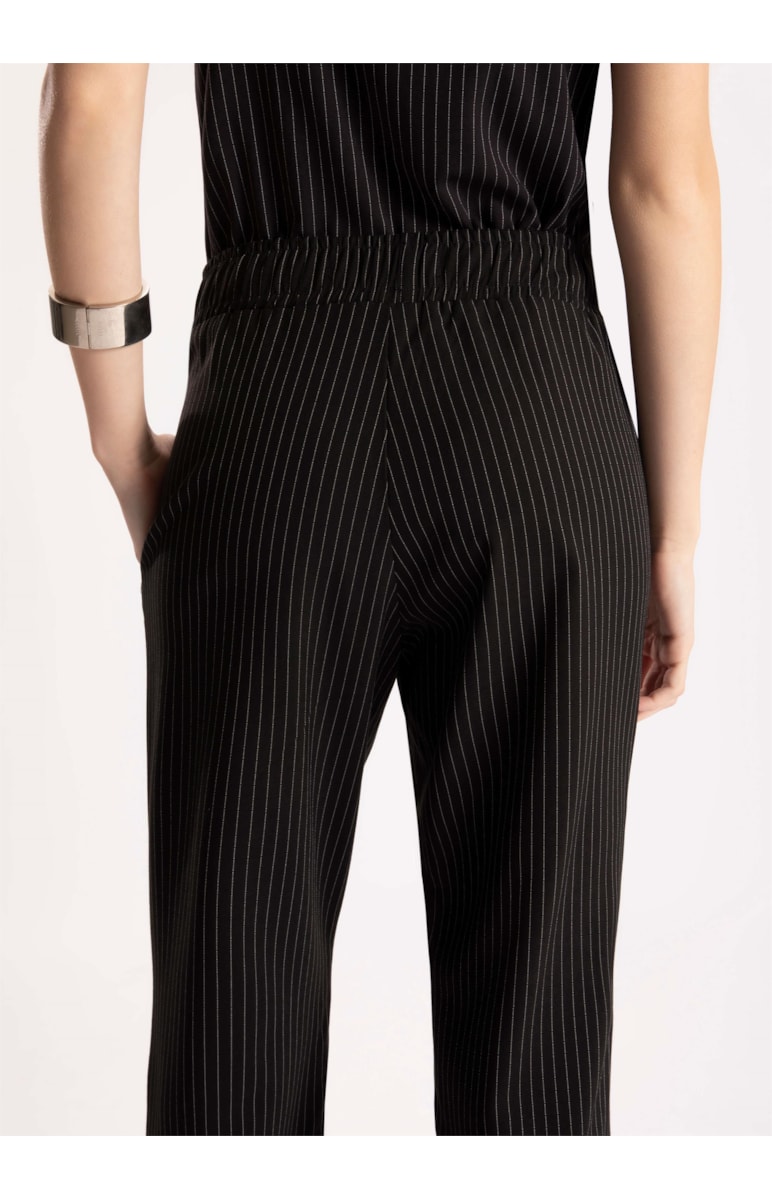 Calça Pin Stripes Reta Preto