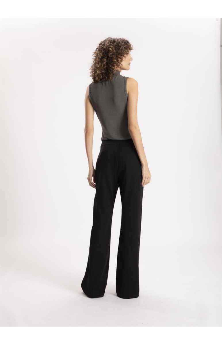 Calca Ponto Roma Bootcut Preto