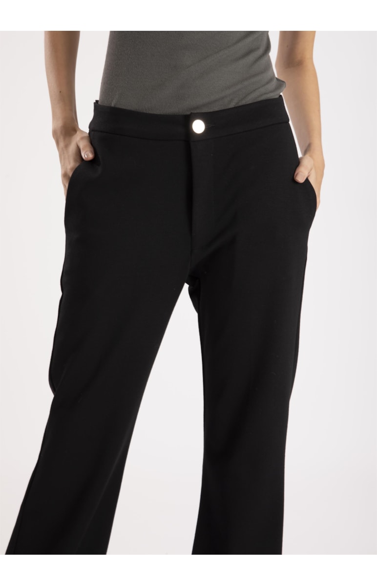 Calca Ponto Roma Bootcut Preto