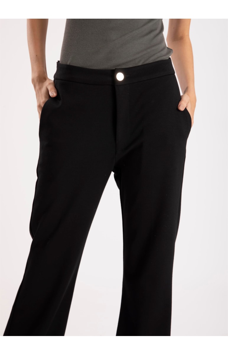 Calca Ponto Roma Bootcut Preto