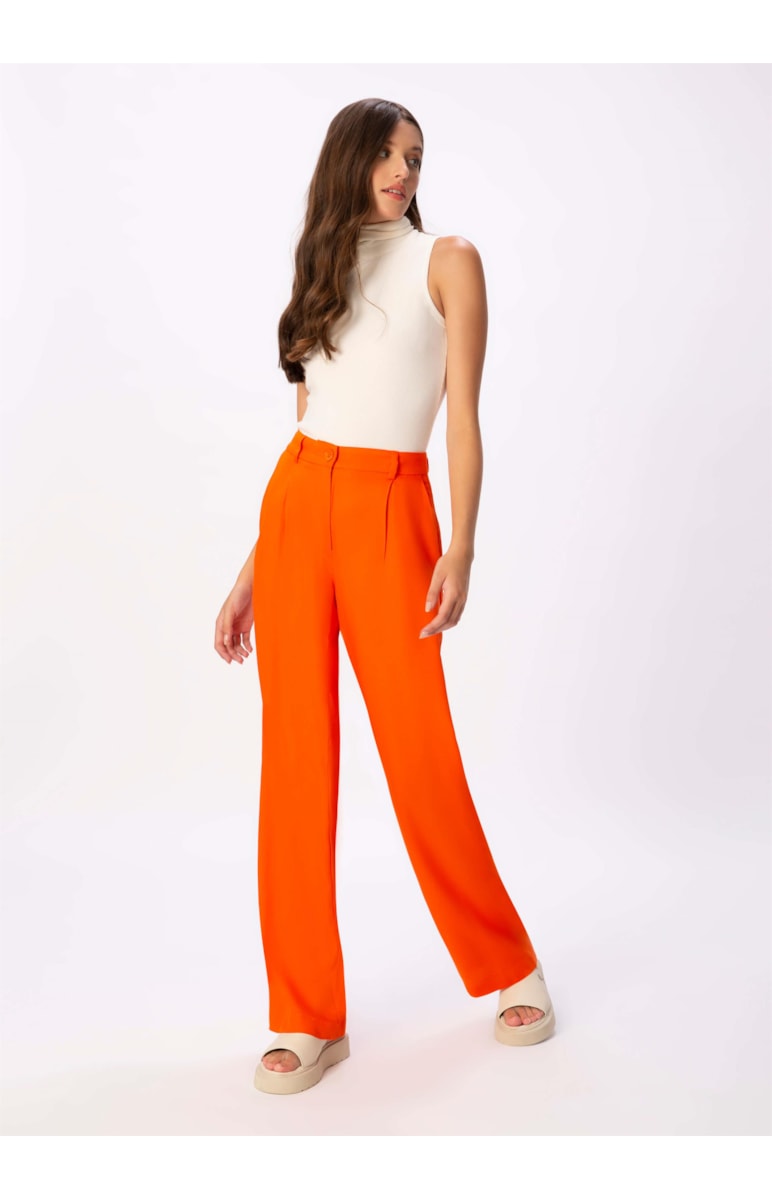 Calça Reta Granada Laranja