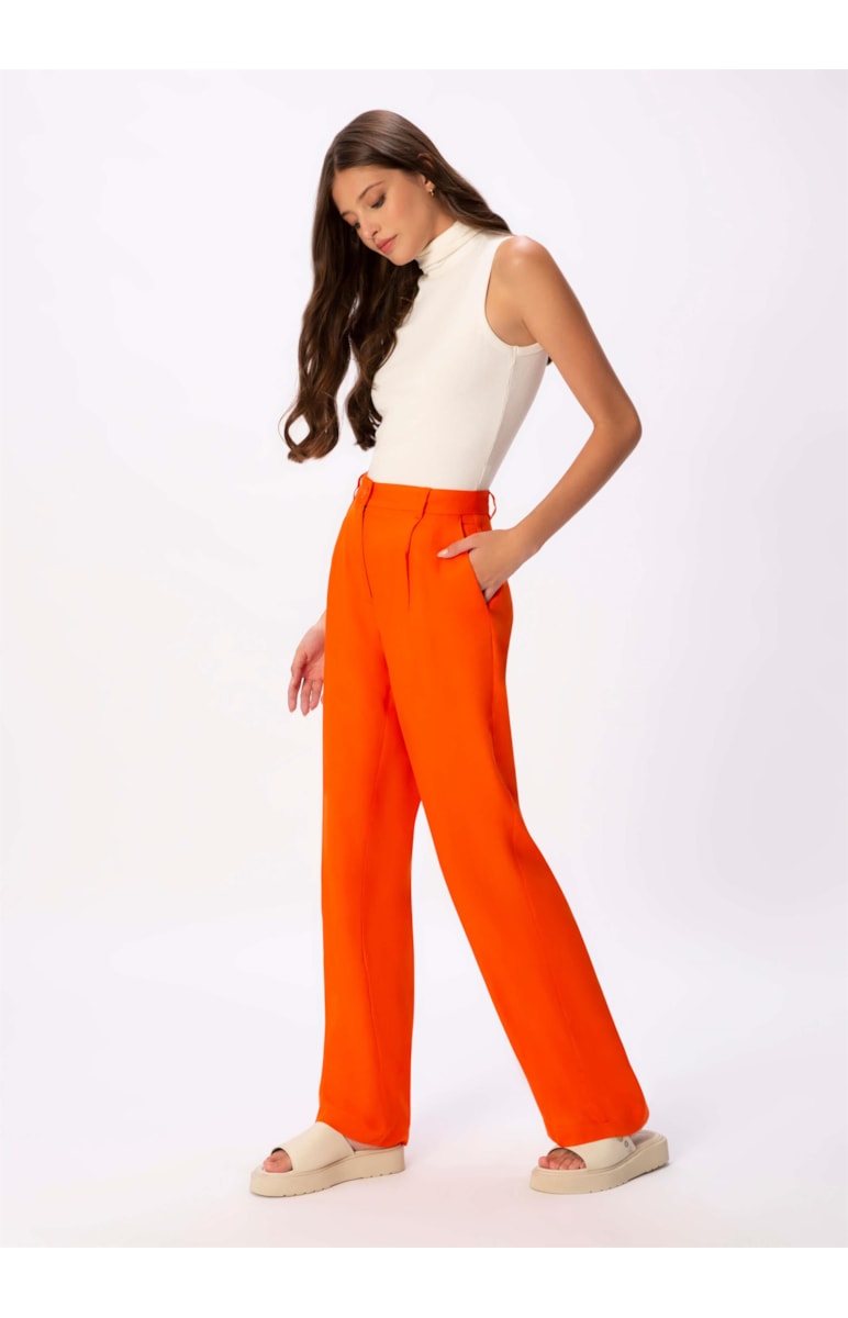 Calça Reta Granada Laranja