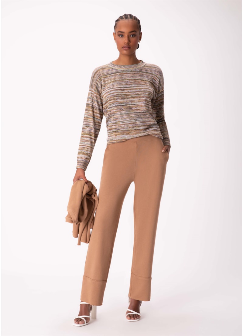 Calça Reta Londres Camel
