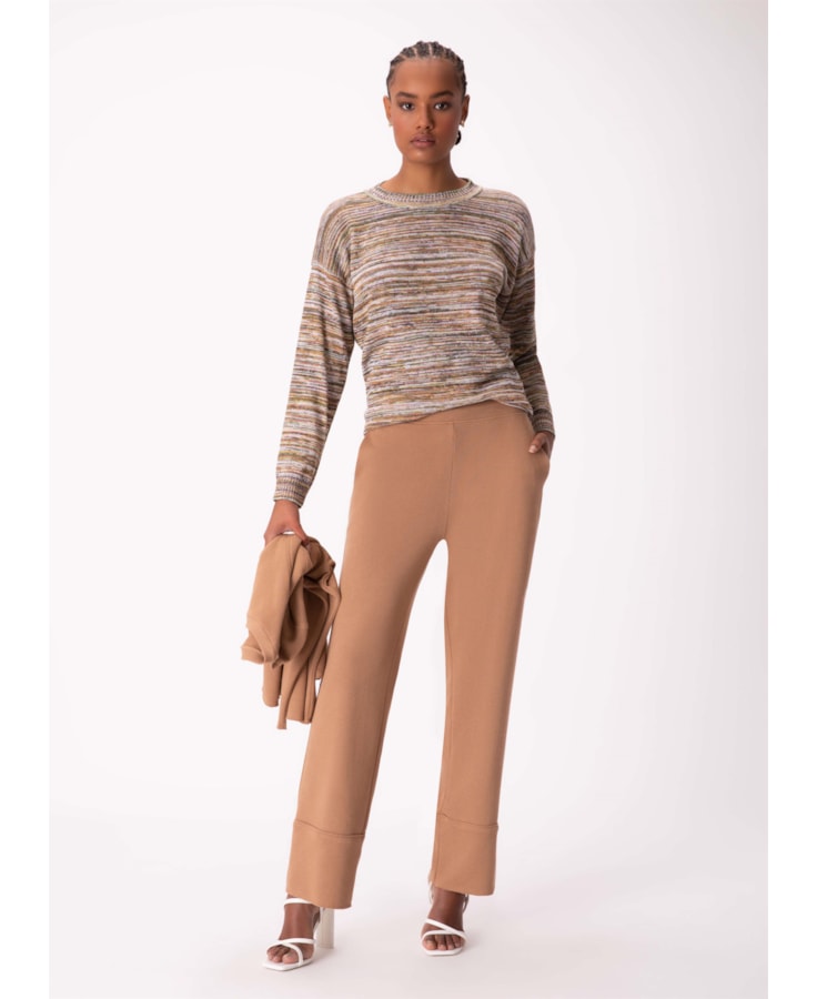 Calça Reta Londres Camel
