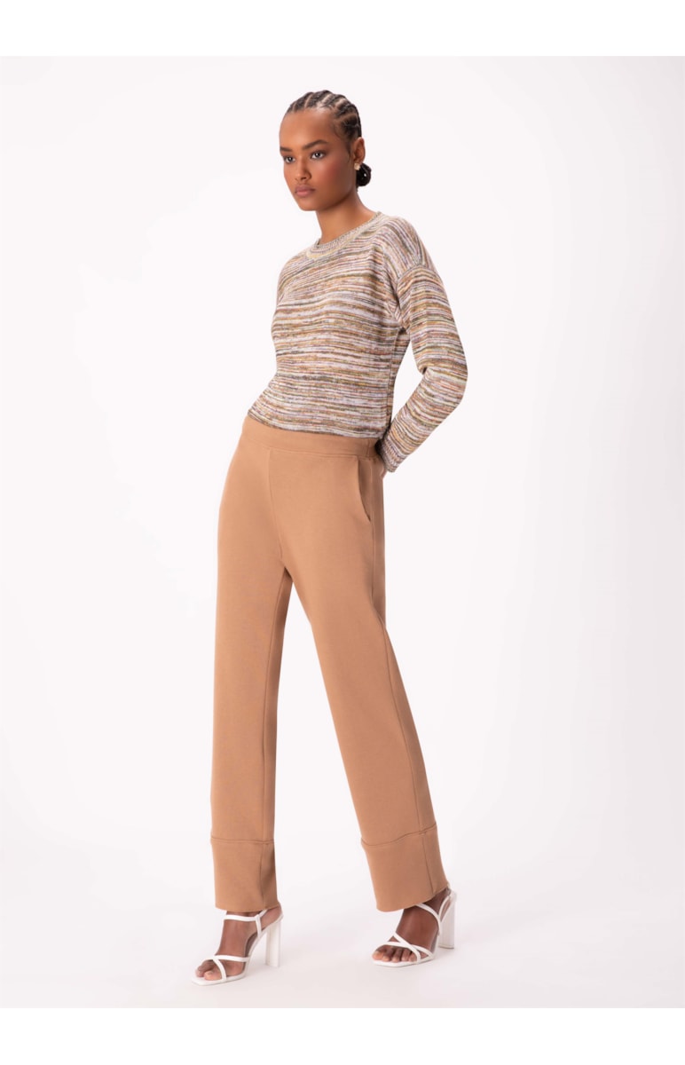 Calça Reta Londres Camel