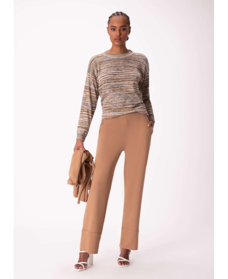 Calça Reta Londres Camel