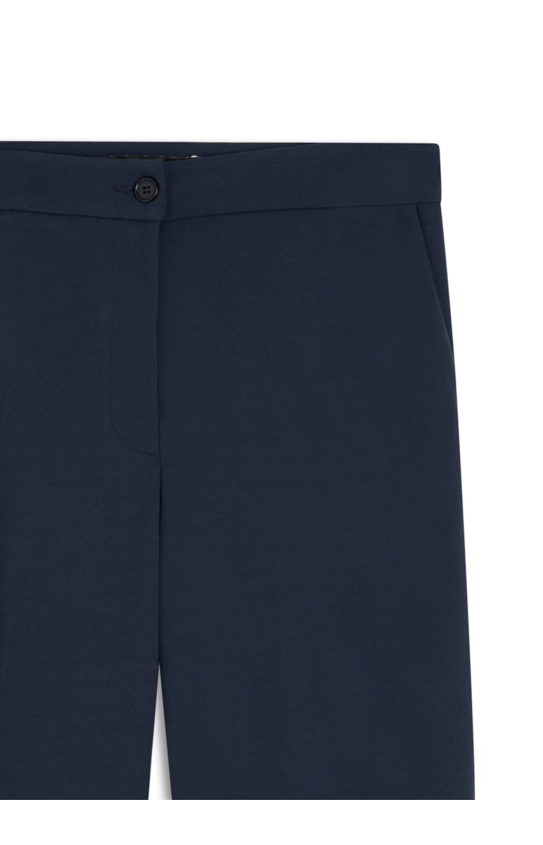Calça Scuba Crepe Wide Leg Marinho