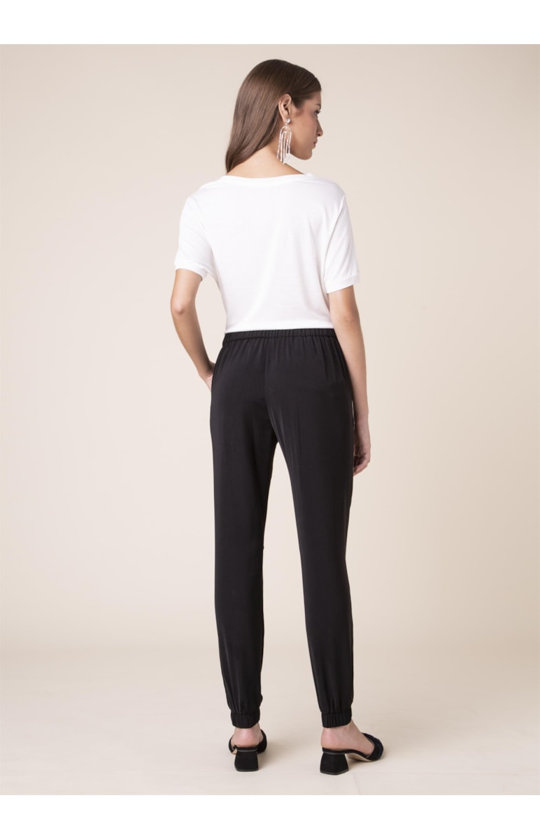 Calça Skinny Elástico Barra Preto