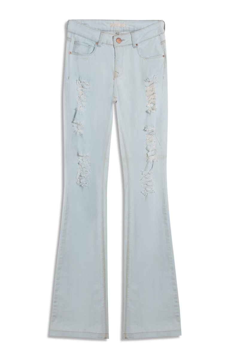 Calça Sofia Boot Cut Puidos Azul Claro