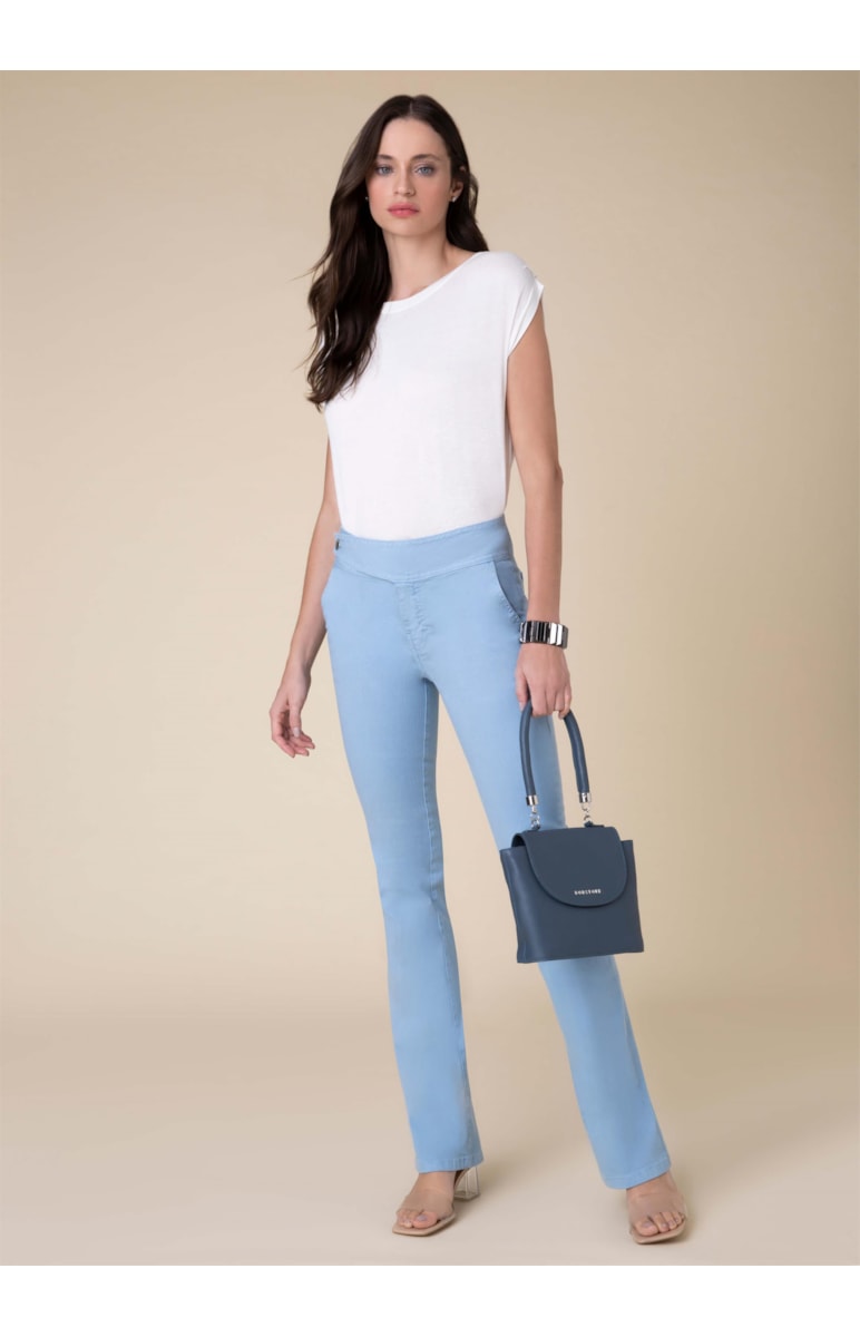 Calça Sofia Bootcut Color Azul Claro