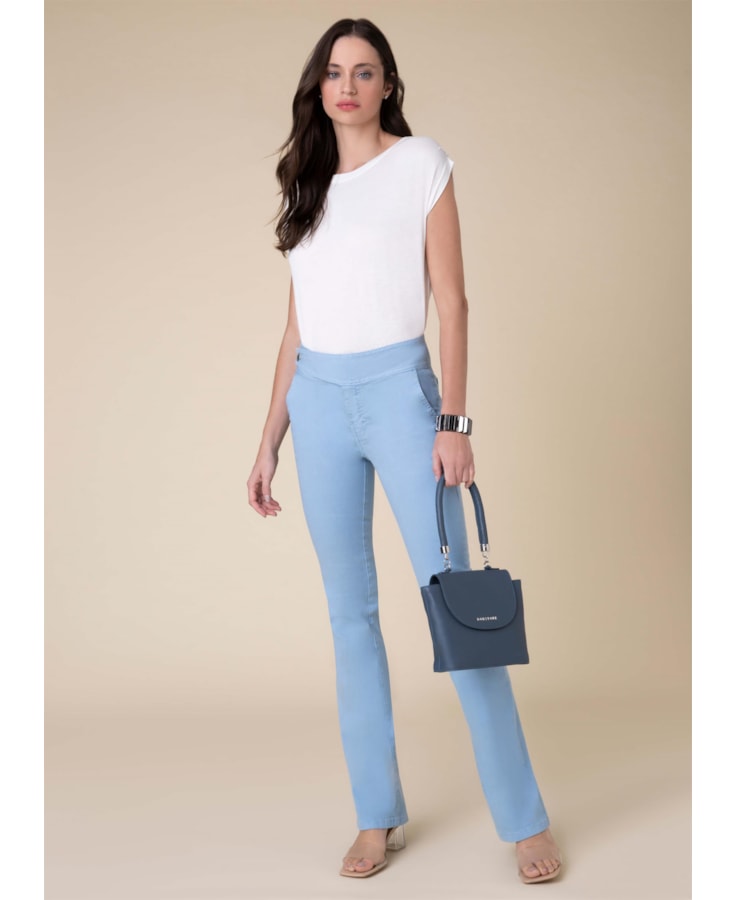 Calça Sofia Bootcut Color Azul Claro