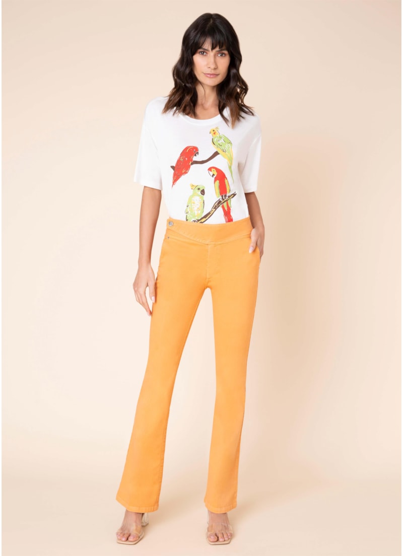 Calça Sofia Bootcut Color Laranja