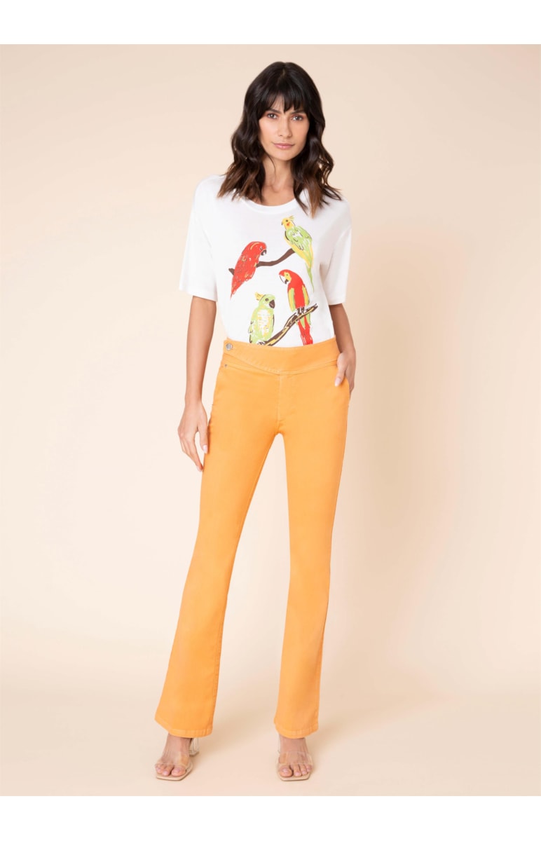 Calça Sofia Bootcut Color Laranja