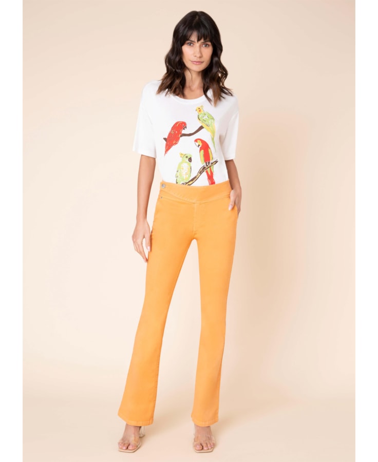 Calça Sofia Bootcut Color Laranja
