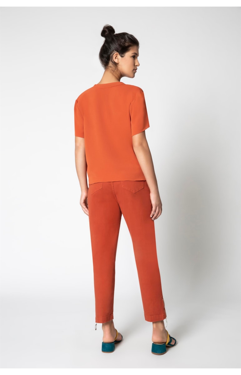 Calca Soft Color Ly Baggy Prega Cos Telha
