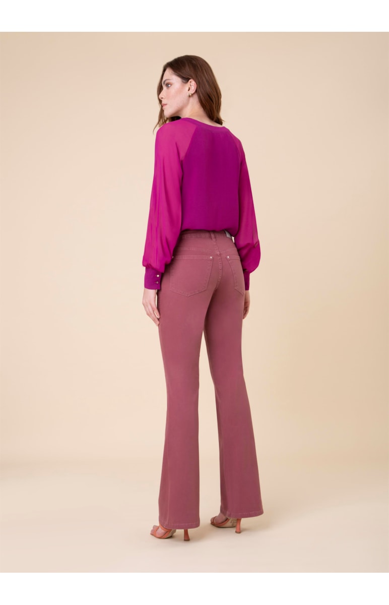 Calça Soft Color Marie Bootcut Vinho