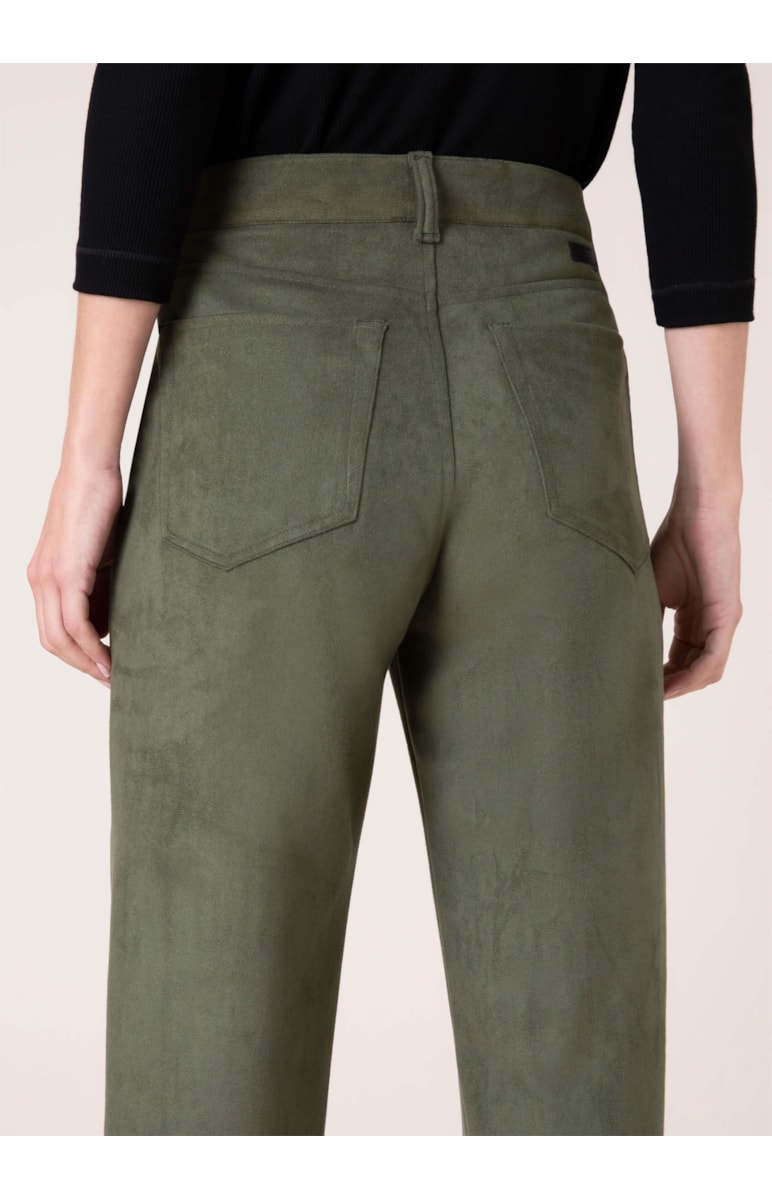 Calça Suede Carrot Verde Militar