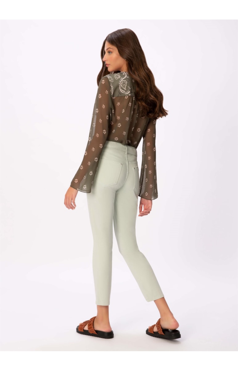 Calça Techno Color Sofia Cigarretefaix Verde Claro