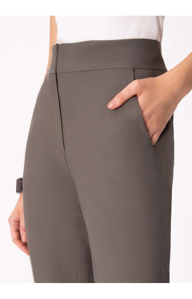 Calça Texture Cigarrete Verde Oliva