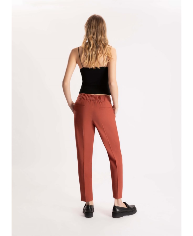 Calça Texture Washed Carrot Telha
