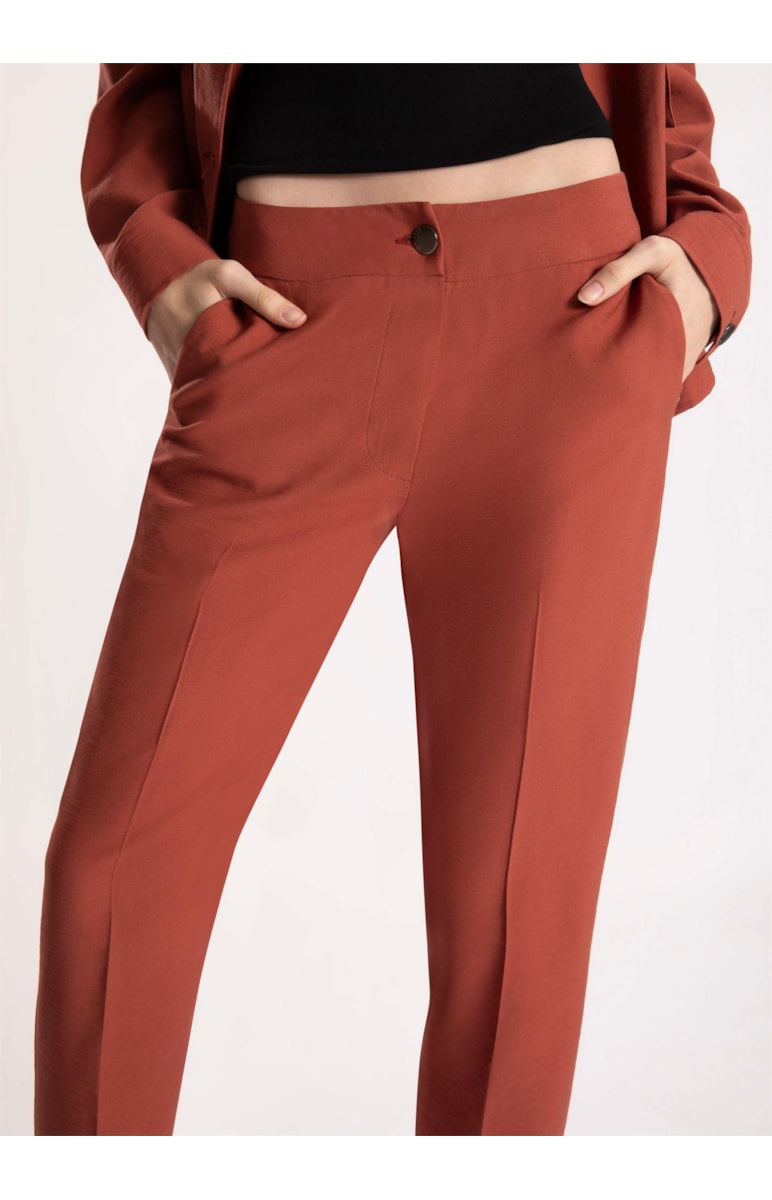 Calça Texture Washed Carrot Telha