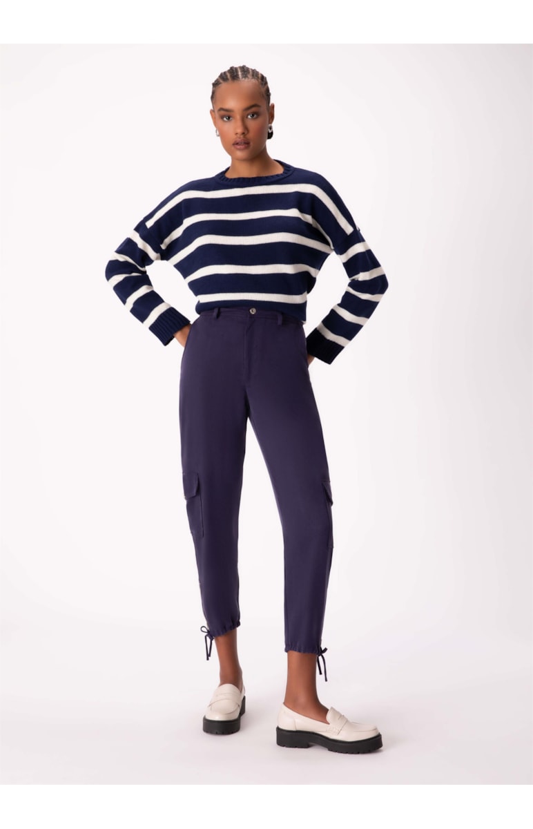 Calça Twill Carrot Marinho