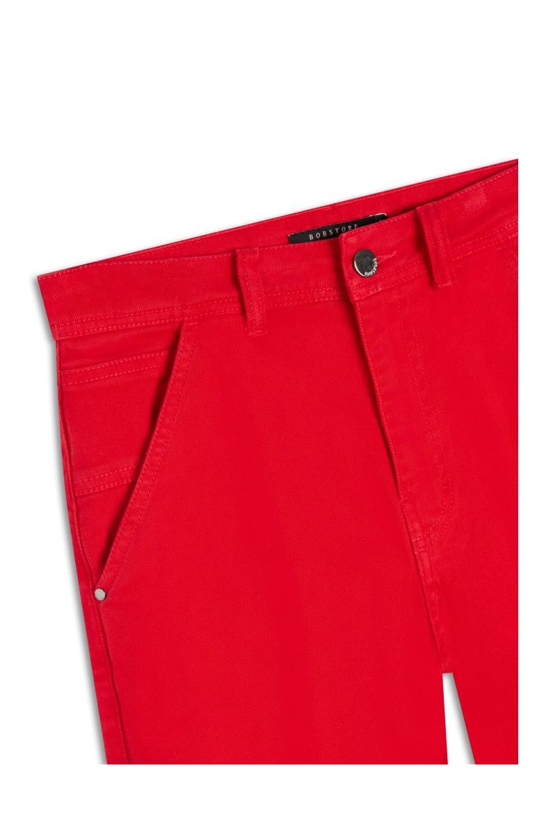 Calça Vintage Denim Mom Vermelho