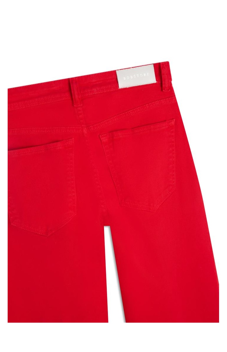 Calça Vintage Denim Mom Vermelho