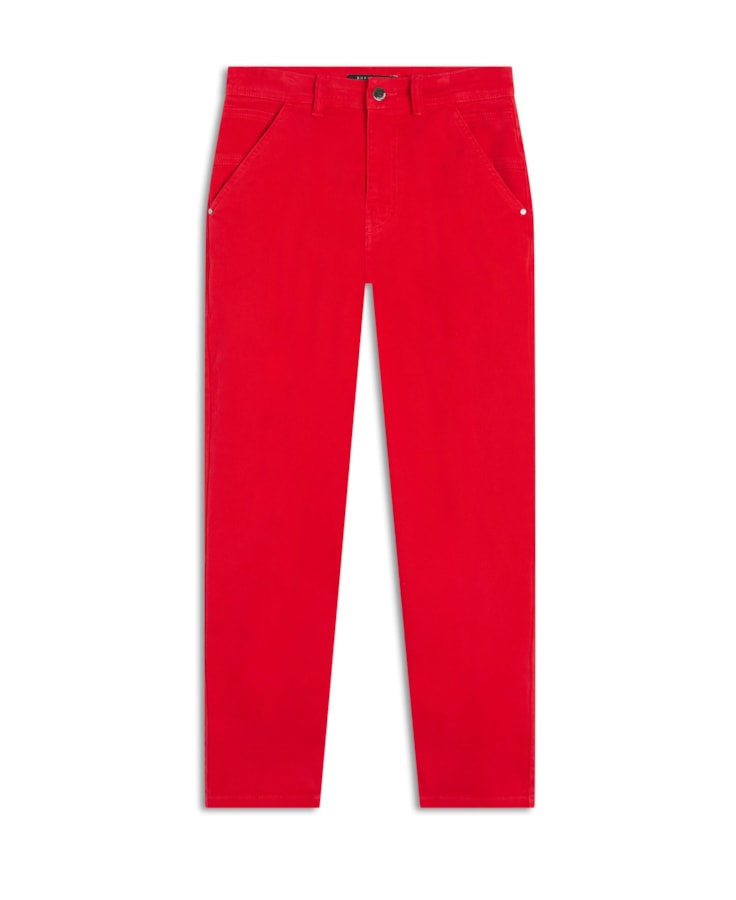 Calça Vintage Denim Mom Vermelho