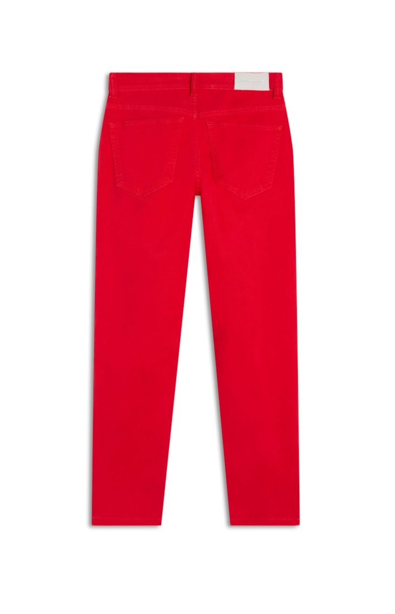 Calça Vintage Denim Mom Vermelho