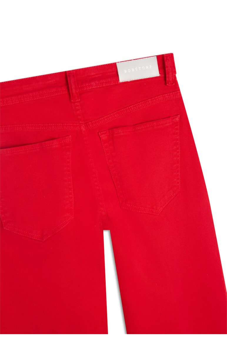 Calça Vintage Denim Mom Vermelho