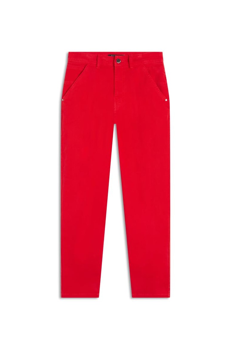 Calça Vintage Denim Mom Vermelho