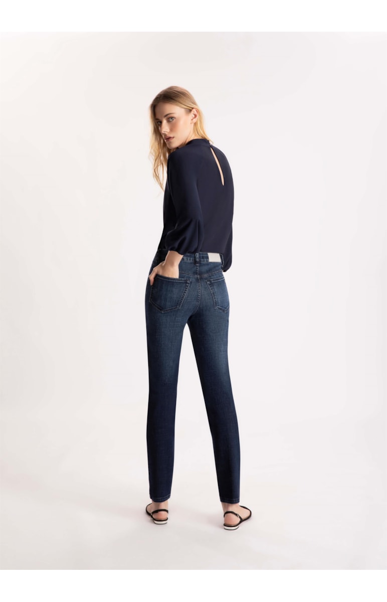 Calça Visco Indigo Elastic Skinny 5-Pck 426 - Lav. Escuro C/Used