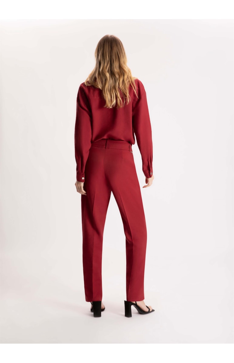 Calça Visco Tecno Reta Vermelho
