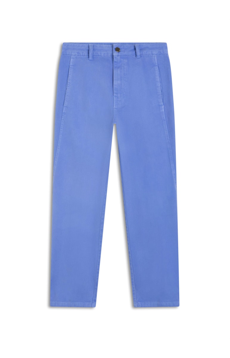 Calça White Denim Color Baggy Royal
