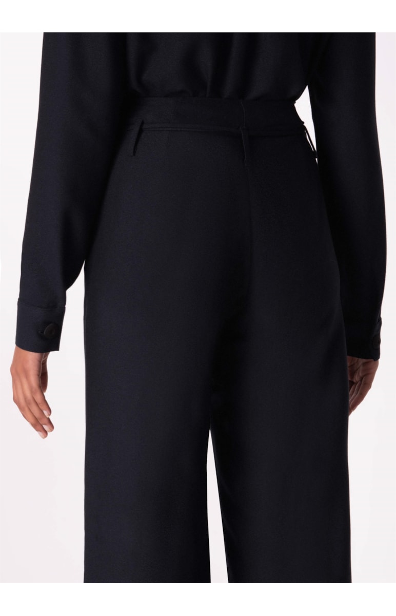 Calça Wide Leg Amarração Preto