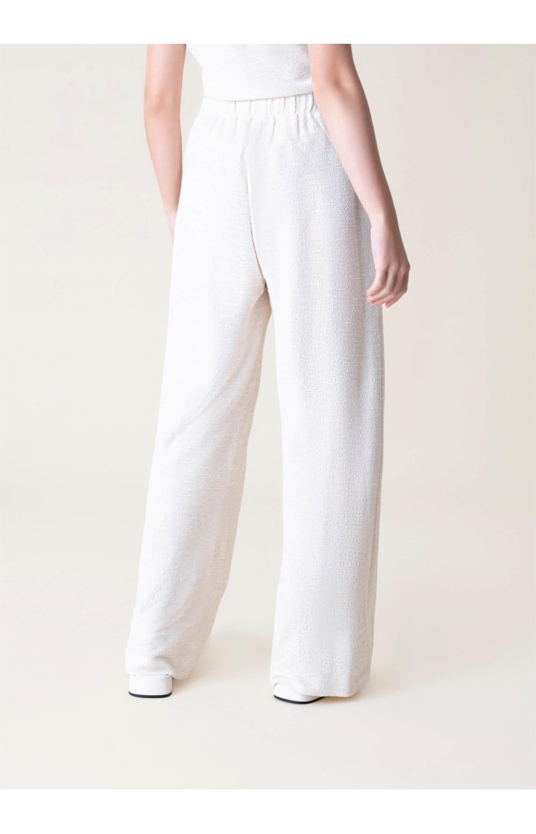 Calça Wide Leg Lino Craft Off White