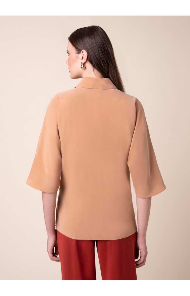 Camisa Ampla Caramelo