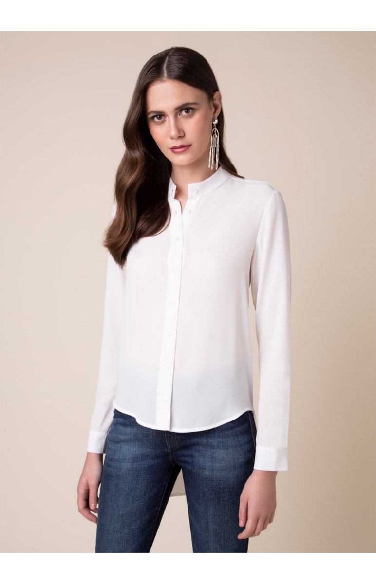 Camisa Arte Collage Estamp. Fundo Off White