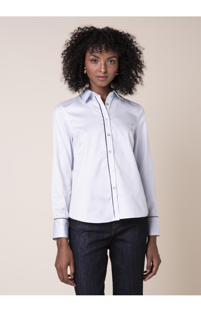 Camisa Básica Vivo Azul Claro