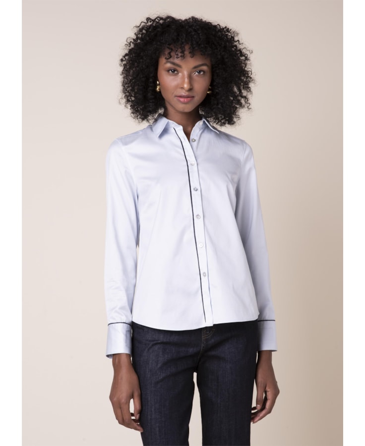 Camisa Básica Vivo Azul Claro