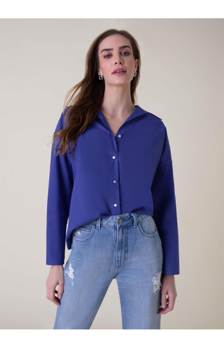 Camisa Blatt Oversized Royal