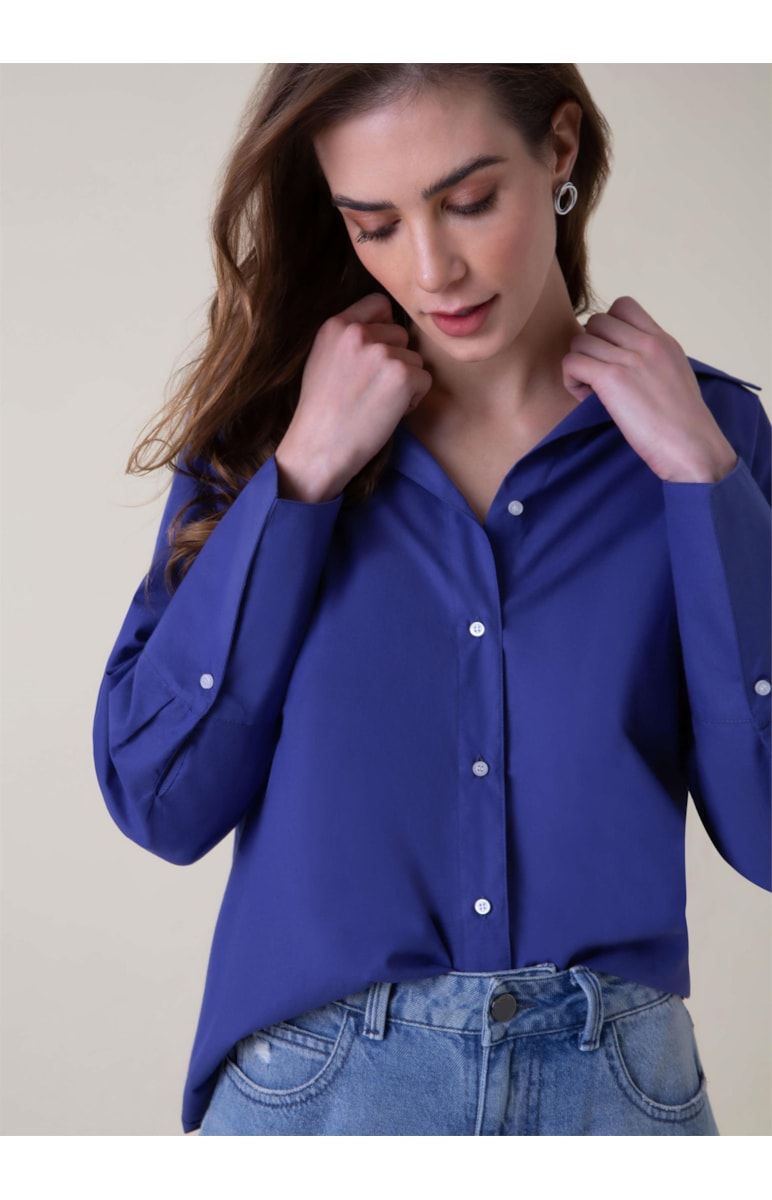 Camisa Blatt Oversized Royal