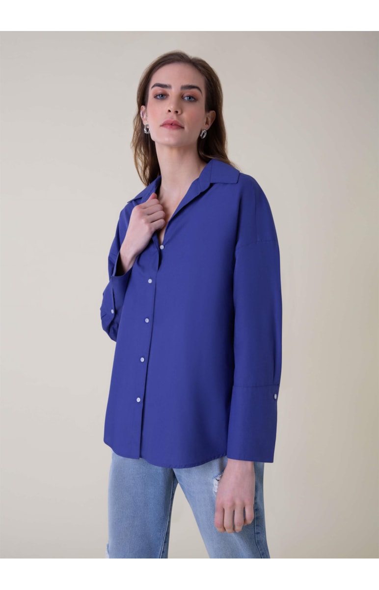 Camisa Blatt Oversized Royal
